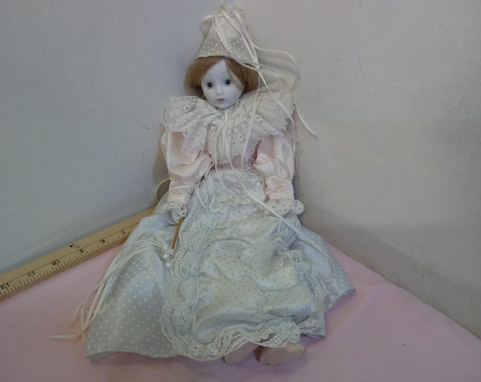 Vintage Art Dolls, Girl Wizard Art Doll or Boy Jester Doll, Hard Plastic or Resin Dolls