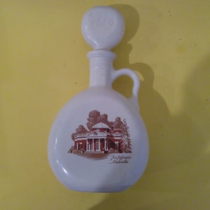 Vintage Whiskey Bottle, Kentucky Straight Bourbon Whiskey Decanter, Monticello, 1968
