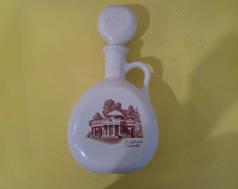 Vintage Whiskey Bottle, Kentucky Straight Bourbon Whiskey Decanter, Monticello, 1968