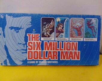 Vintage Board Game, The Six Million Dollar Man Board Game, The Bionic Woman, or Bionic Crisis by Parker Brothers, 1975#