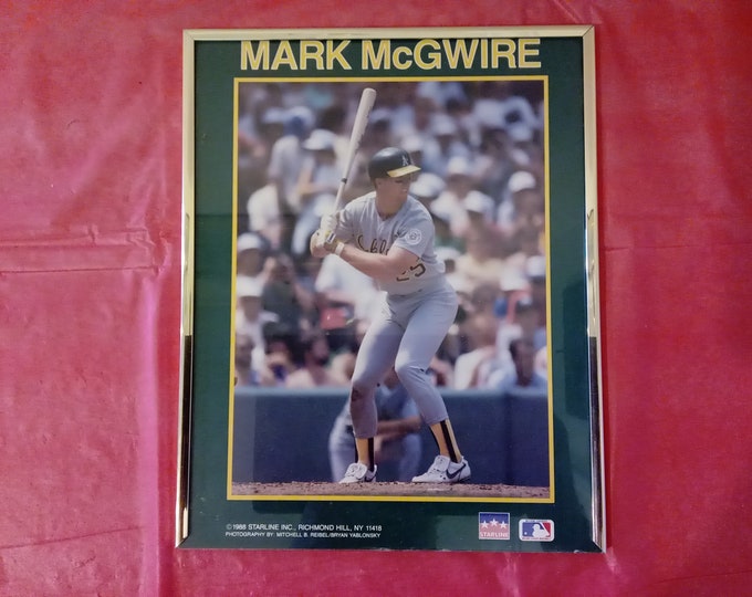 Vintage Mark McGwire Picture, Oakland Athletics, 1988#