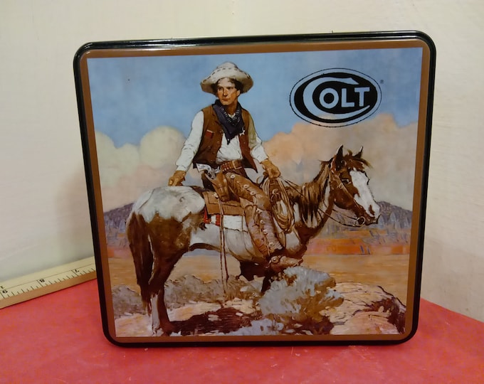 Colt Popcorn Tin Container, Hinged Container 2011