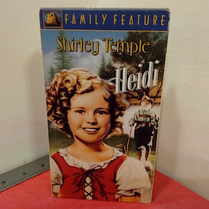 Vintage VHS Film Tape, Heidi, Shirley Tempel ~