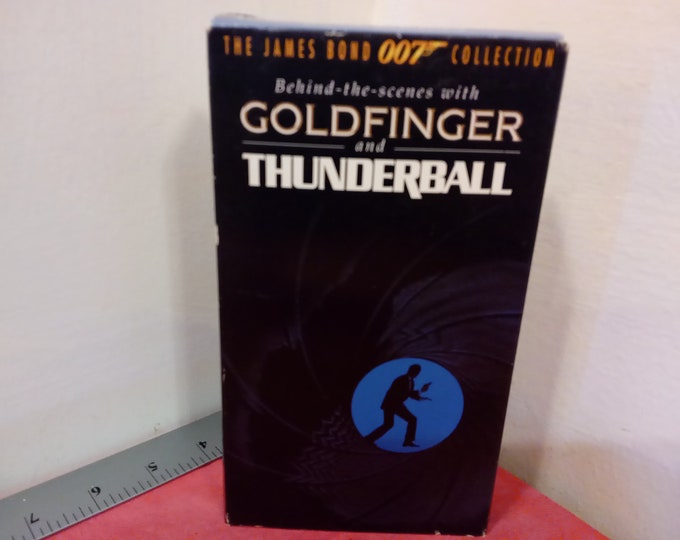 Vintage VHS Movie Tape, Behind the Scenes with Goldfinger and Thunderball, 1995~