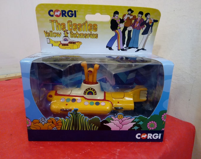 Vintage Diecast Vehicle, Beatles Diecast Vehicles, Yellow Submarine Vehicles by Gorgi, Hot Wheels and Figures by Kinex