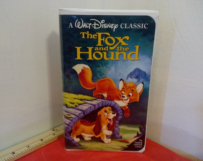 Vintage VHS Movie Tape, The Fox and the Hound, Walt Disney Classic Black Diamond, 1994