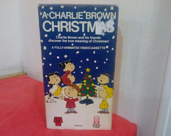 Vintage VHS Movie Tape, A Charlie Brown Christmas, Cartoon, 1990~