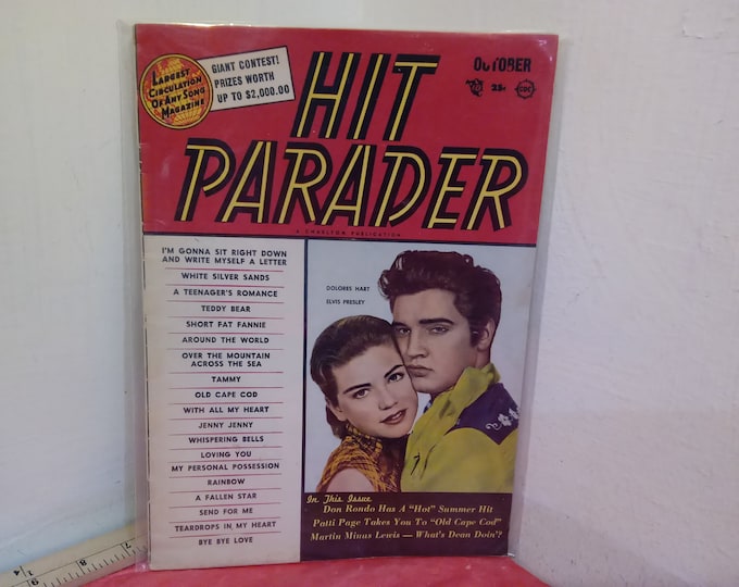 Vintage Musical Scores and Songs Magazines, Hit Parader, Elvis Presley, James Bond, and A Gypsy Told Me#