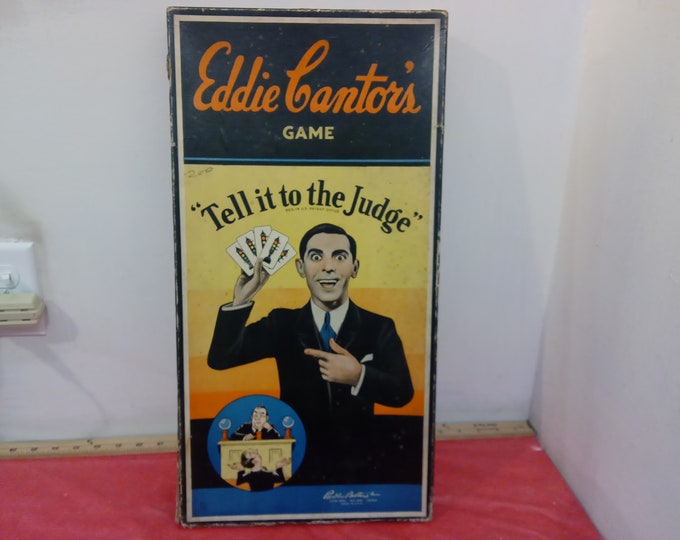 Vintage Board Game, Eddie Cantor's Game "Tell it to the Judge" by Parker Brothers, 1920's#