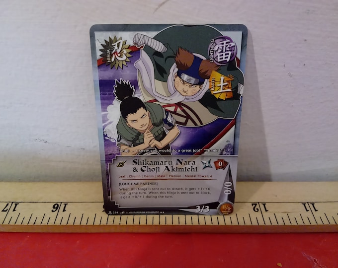 Vintage Card Game, Naruto Collectible Card Game "Shitamaru Nara & Choji Akimichi", 2002