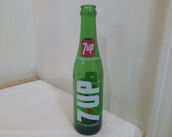 Vintage Soda Bottles, 7up, RC Cola, Nehi, and Cheerwine, 1970's or Earlier