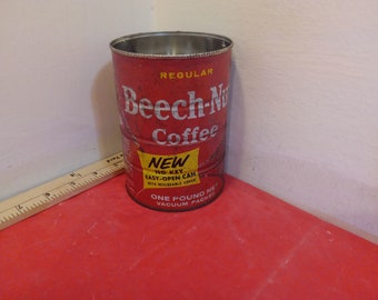 Vintage Coffee Can, Beach-Nut Regular Grind Coffee 1LB, 1950's
