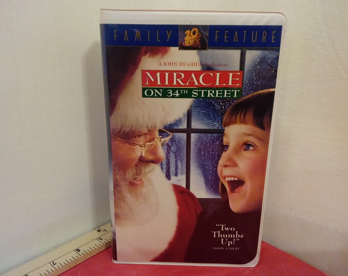 Vintage VHS Movie Tape, Miracle on 34th Street, John Hughes, 1995