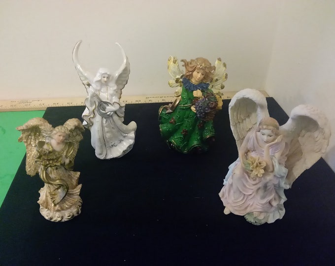 Vintage Figurines Different Angels, Four Angels