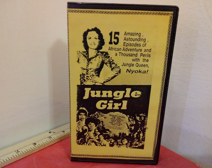 Vintage VHS Movie Tape, Jungle Girl, Nyoka, 1980's~