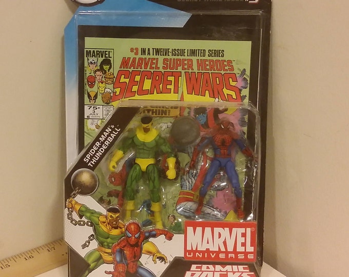 Marvel Universe Comic Pack, Secret Wars 25th Anniversary #3, Spiderman and Thunderball, 2009