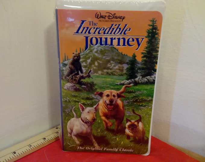 Vintage VHS Movie Sealed Tape, The Incredible Journey, Walt Disney, 1997
