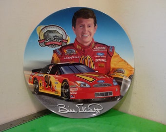 Vintage Bill Elliott Silver Anniversary Plastic Plate by Makit Products, 2000#