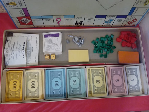 希少　モノポリー　米国版　ボードゲーム　木箱入り　パーカーブラザーズ ビンテージ ボード ゲーム、パーカー ブラザーズによるモノポリー