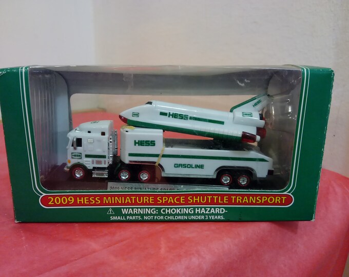 Collectible Hess Miniature Vehicles, Hess Truck with Space Shuttle and Hess Truck with a Bi-Plane