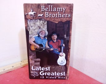 Vintage VHS Movie Tape, Bellamy Brothers Latest Greatest Hits, 13 Videos, 1996#