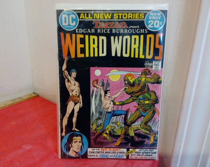 Vintage Comic Books, DC Comics Edgar Rice Burroughs "Weird Worlds", 1970's