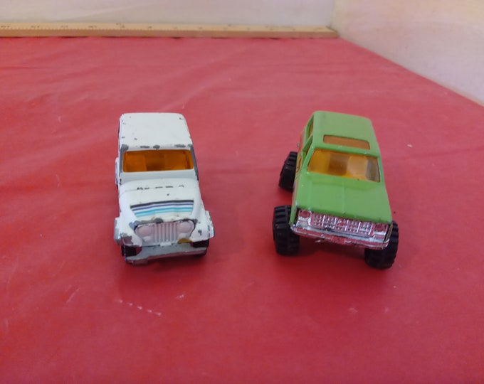 Vintage Die Cast Vehicles, Yat Ming Jeep and 4WDBlazer, 1970's