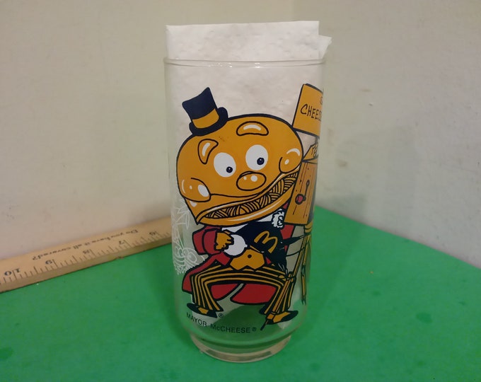 Vintage Collectible Glass, McDonald Mayor McCheese Glass, 1977