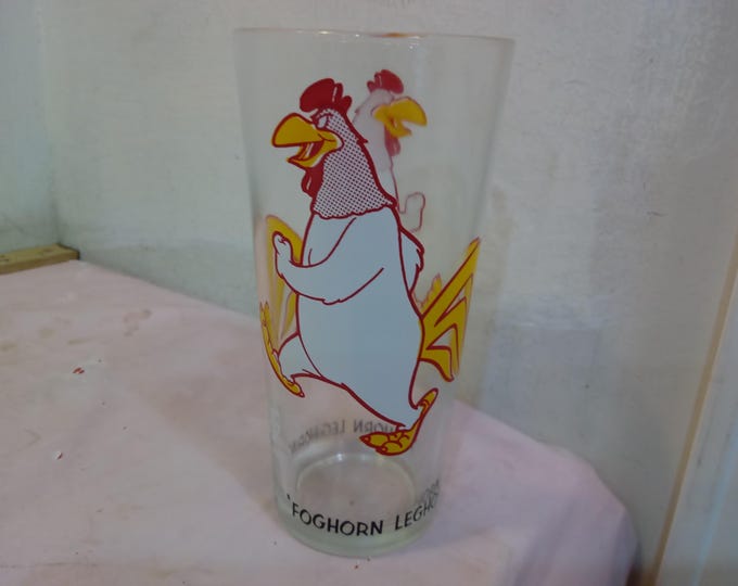 Vintage Collector Glass, Looney Tunes Pepsi Collector Series Glass, Foghorn Leghorn, 1973