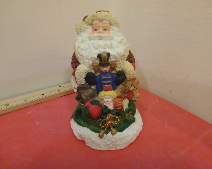 Vintage Santa with Toy Bag and Toys Figurine