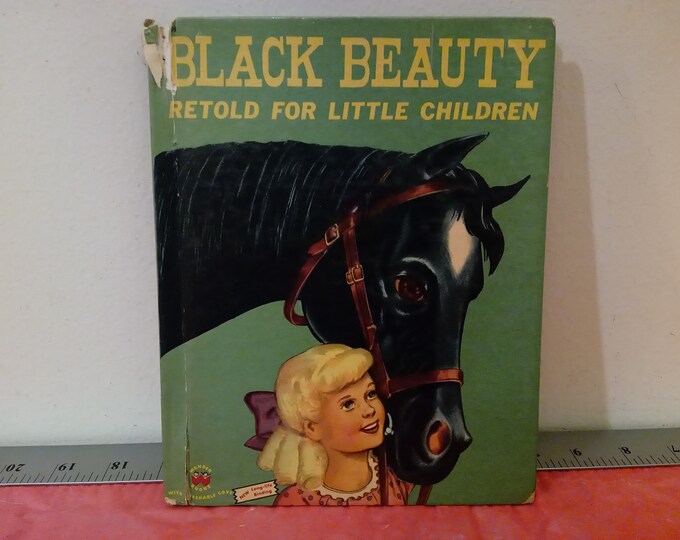 Vintage Children Book, Black Beauty Retold for Little Children by Wonder Books, 1952