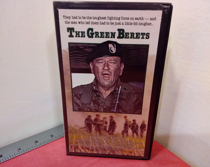Vintage VHS Movie Tape, The Green Berets, John Wayne, 1992~