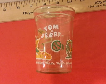 Vintage Jelly Jar, Welch's Tom and Jerry Jelly Jar, 1991