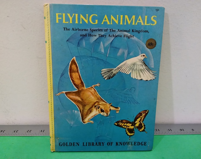 Vintage Children Books, Flying Animals Book and Rabbit and His Friends, Golden Library of Knowledge, 1961~ and 1976
