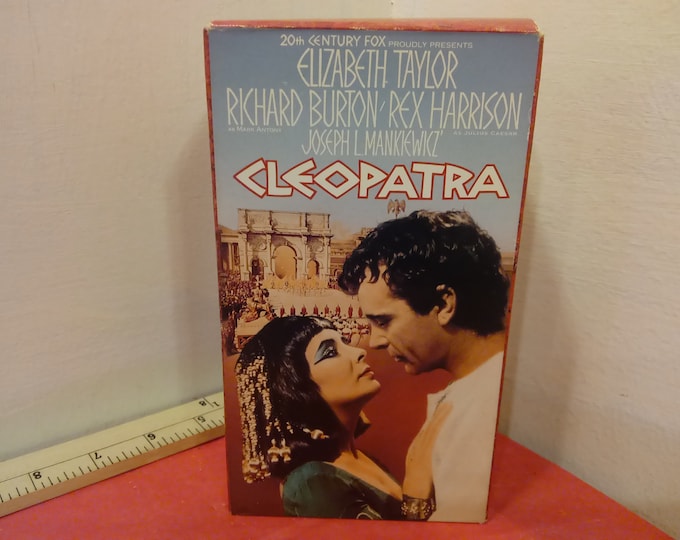 Vintage VHS Movie Tape, Cleopatra, Elizabeth Taylor, 1992~