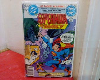 Vintage DC Comic Books, Superman Family, Issue #205, #197, #181 #193 and Super-Team Family Giant #3, #8, 1970's