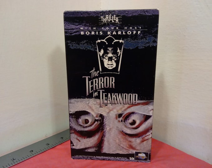 Vintage VHS Movie Tape, The Terror in Teakwood, Boris Karloff, 1989~