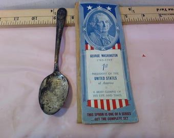 Vintage Collector Spoons, Presidential Spoons, George Washington thru Franklin D. Roosevelt, 1939
