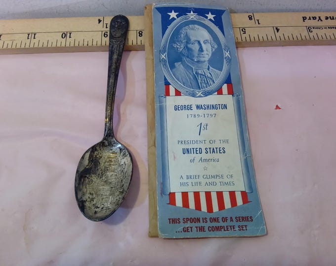 Vintage Collector Spoons, Presidential Spoons, George Washington thru Franklin D. Roosevelt, 1939