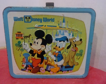 Vintage Lunchbox, Walt Disney World Lunchbox by Aladdin, 1970's