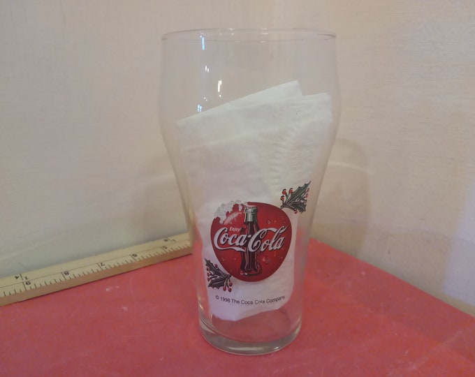 Vintage Coca Cola Glass, Happy Holidays, 1998