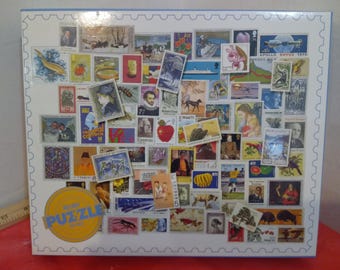 Vintage Jigsaw Puzzle, A Museum Jigsaw Puzzle "Postage Stamps", 1995