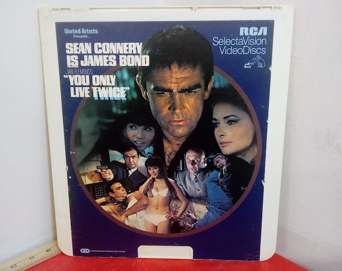 Vintage Video Disc Movie, James Bond "You Only Live Twice" by RCA Select Vision Video Discs, 1980's