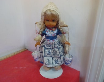 Vintage Artistic Doll, Anna Dolls made in Holland in Dutch Clothing, Wooden Shoes