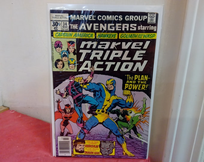 Vintage Comic Books, Marvel Comic Books, Marvel Triple Action, 1970's