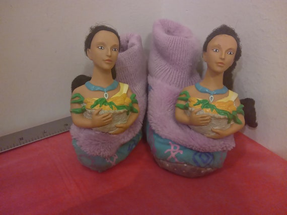 Vintage Pocahontas Childs Slippers, 1990's# - image 1