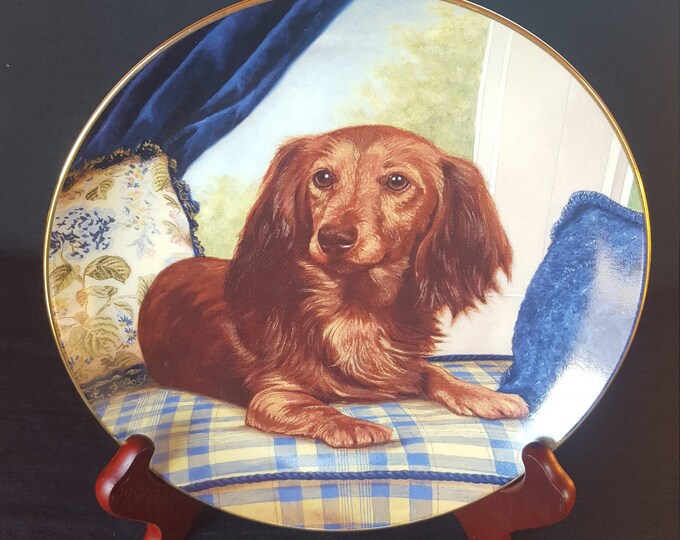 Window Seat Dachshund Plate ***