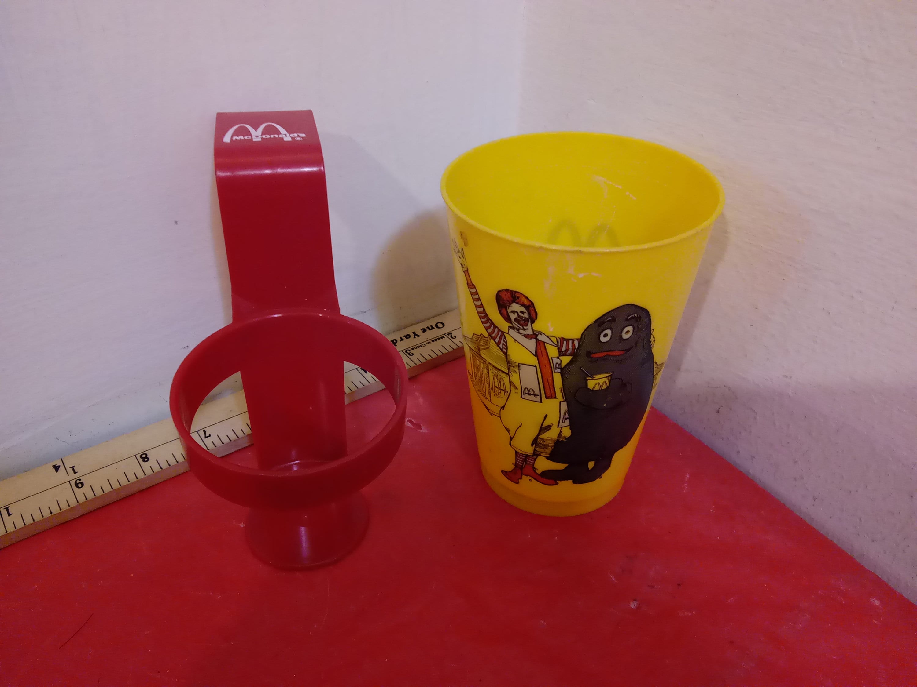 Mcdonald's Glass, 2, Plastic Cups, Kids Cups, Childs Cup, 1971, Drinking  Cups, Milk Cups, Milk Glass, Drinking Glass, Ronald Mcdonald Cup, 