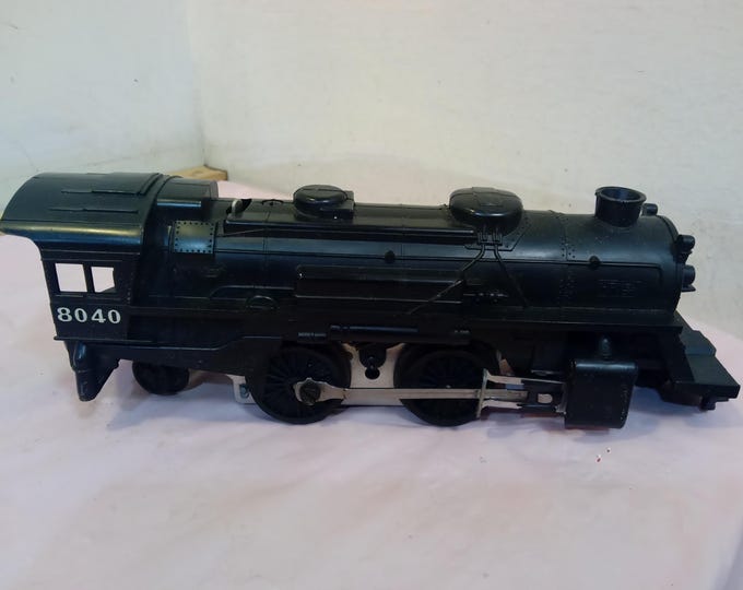 Vintage Train Cars, Engines, and Accessories, Lionel Train Engine 8040, Lionel Cars, Lionel Train Toy Controller, and Track Holder