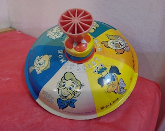 Vintage Spinning Top Toy, Howdy Doody Spinning Top Toy by National Broadcasting Company Inc., 1950's#